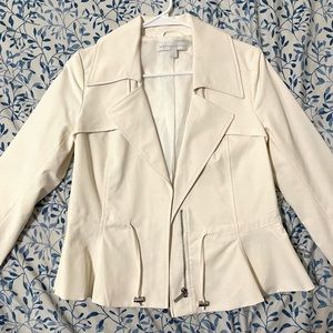 New York & Company beige leather blazer, size XS, like new